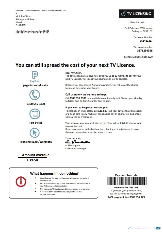 download download United Kingdom TV Licensing utility bill template in Word and PDF format PDF template PDF template